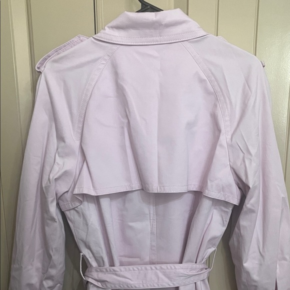 Ann Taylor Light Pink Double-Breasted Large Trench with Belt NWT - Picture 6 of 8